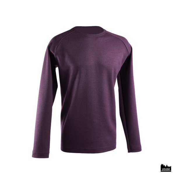 Herrenpullover Ron aus Bio Merinowolle pflaumenrot